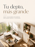 Tu depto mas grande + 2 bonos de regalo aprende que muebles comprar