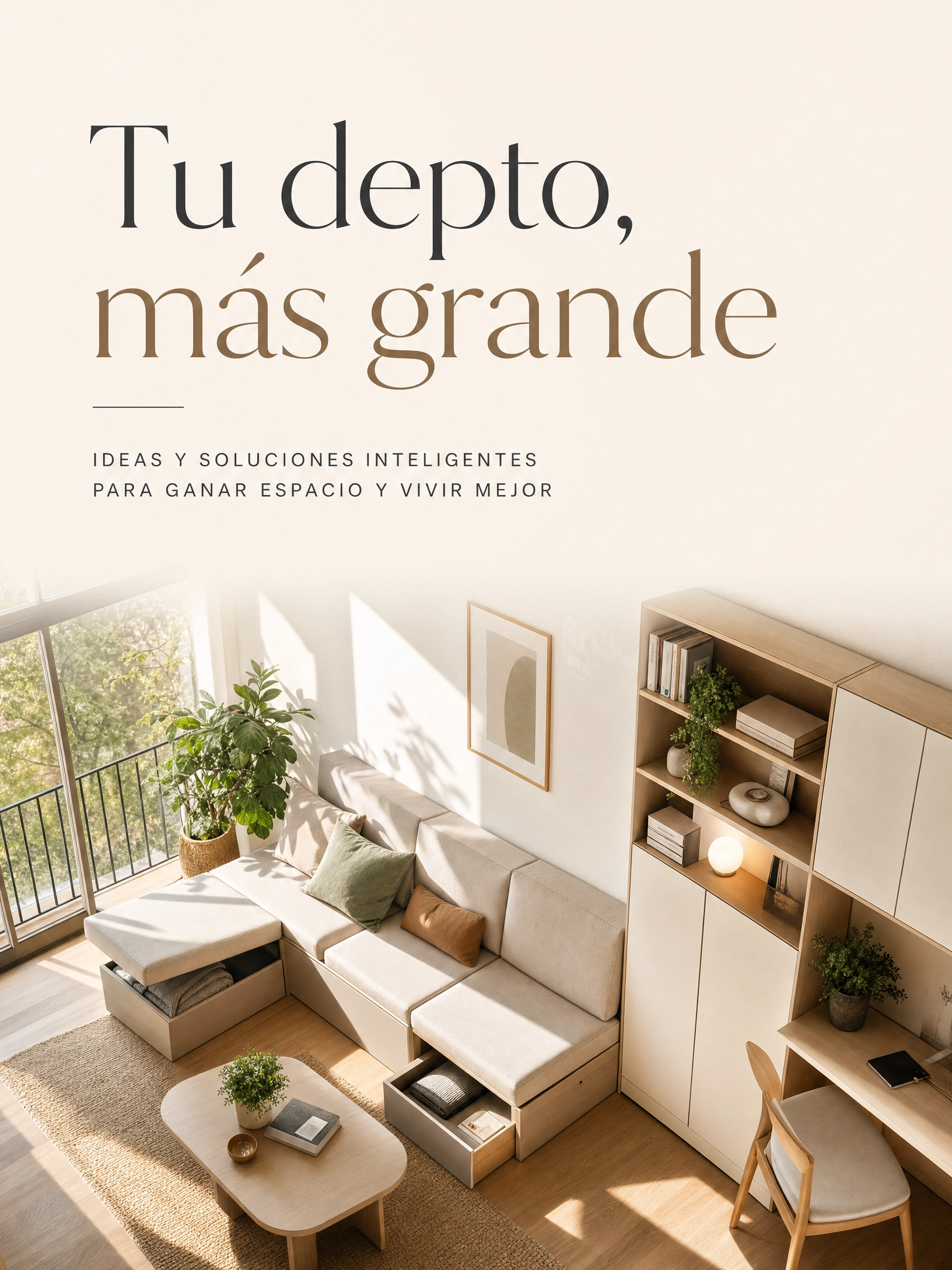 Tu depto mas grande + 2 bonos de regalo aprende que muebles comprar
